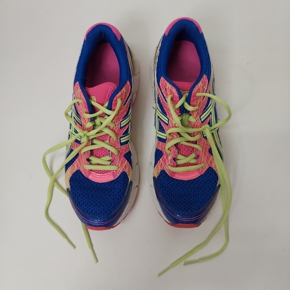 ASICS GEL-Excite 2 T473N Women’s 8.5 Running Athletic Shoes Blue Pink Green Neon - Picture 3 of 8